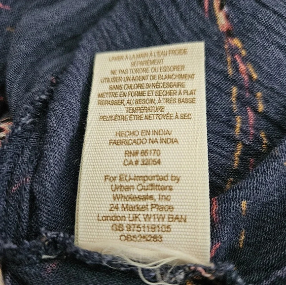 Free People Just The Two Of Us Shift Tunic Dress Navy Paisley Long Sleeve - Picture 7 of 7